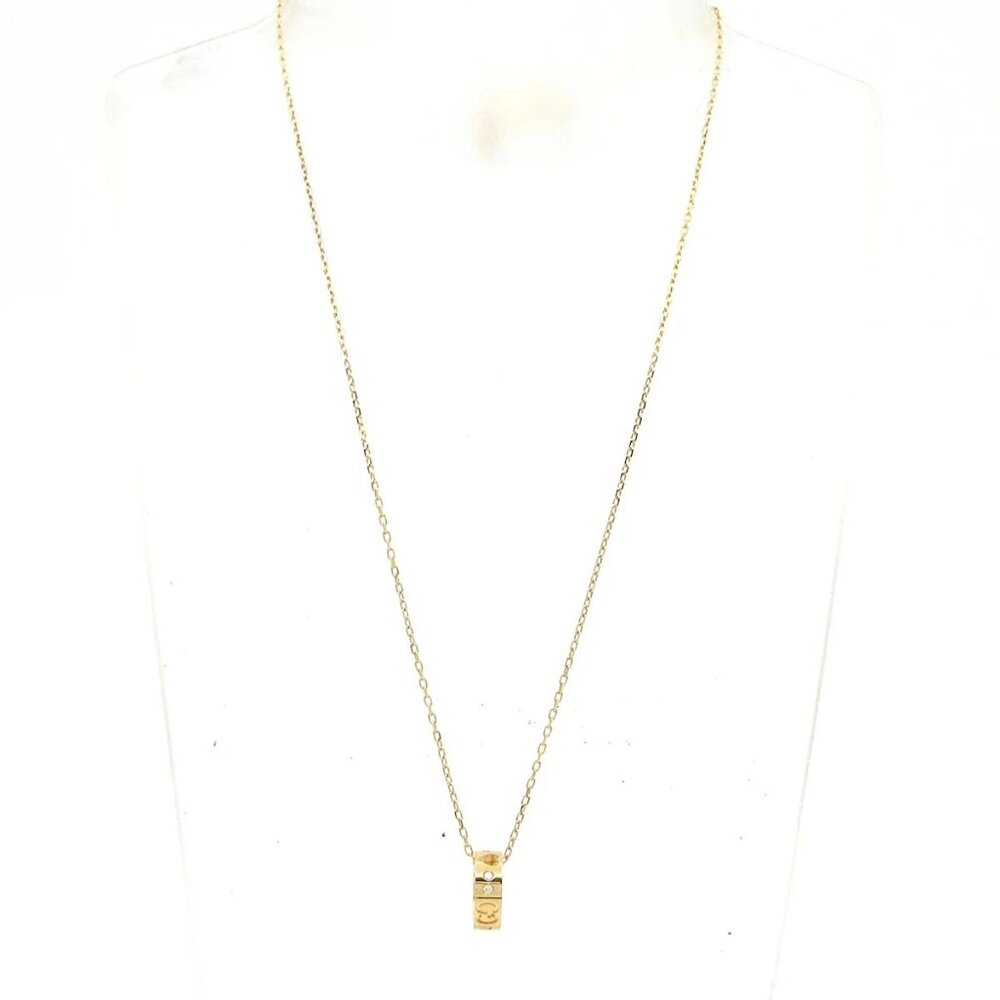 GUCCI Icon Amor 18K Yellow Gold Diamond Necklace